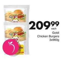 Save Goldi Chicken Burgers offer