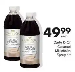 Save Carte D'Or Caramel Milkshake Syrup offer