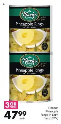 Save Rhodes Pineapple Rings In Light Syrup offer