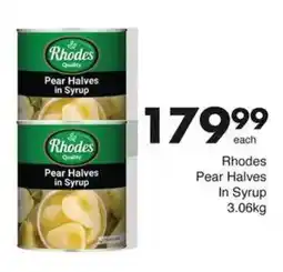 Save Rhodes Pear Halves In Syrup offer