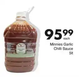 Save Minnies Garlic Chilli Sauce offer
