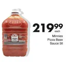 Save Minnies Pizza Base Sauce offer