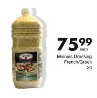 Save Minnies Dressing French/ Greek offer