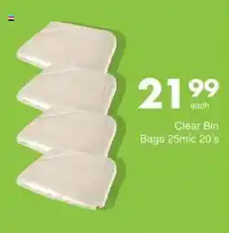 Save Clear Bin Bags 25mic offer