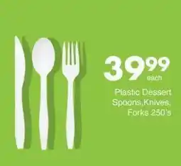 Save Plastic Dessert Spoons, Knives, Forks offer