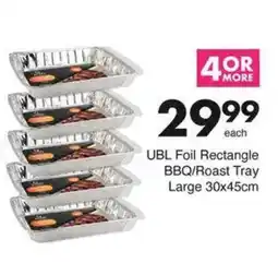 Save UBL Foil Rectangle BBQ/ Roast Tray Large offer