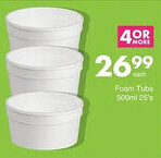 Save Foam Tubs offer