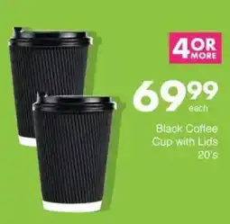 Save Black Coffee Cup with Lids offer