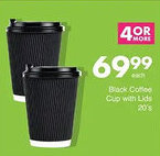 Save Black Coffee Cup with Lids offer