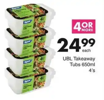 Save UBL Takeaway Tubs offer