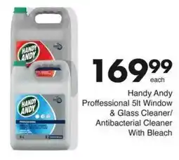 Save Handy Andy Proffessional Window & Glass Cleaner/ Antibacterial Cleaner With Bleach offer