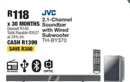 OK Furniture JVC 2.1-Channel Soundbar with Wired Subwoofer TH-BY370 offer