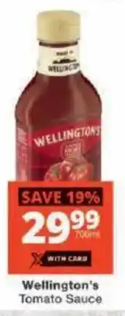 Checkers Wellington's Tomato Sauce offer