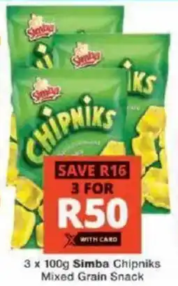 Checkers Simba Chipniks Mixed Grain Snack offer