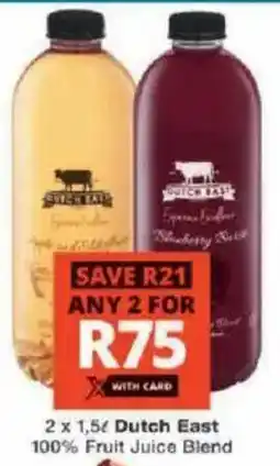 Checkers Dutch East 100% Fruit Juice Blend offer