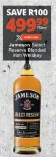 Checkers Jameson Select Reserve Blended Irish Whiskey offer