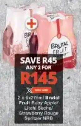 Checkers Brutal Fruit Ruby Apple/ Litchi Seche/ Strawberry Rouge Spritzer NRB offer