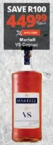 Checkers Martell VS Cognac offer