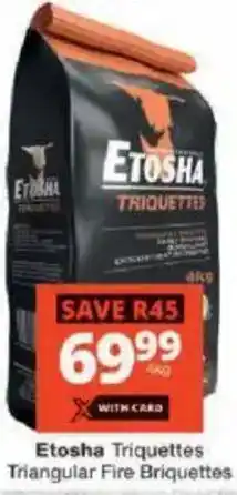 Checkers Etosha Triquettes Triangular Fire Briquettes offer