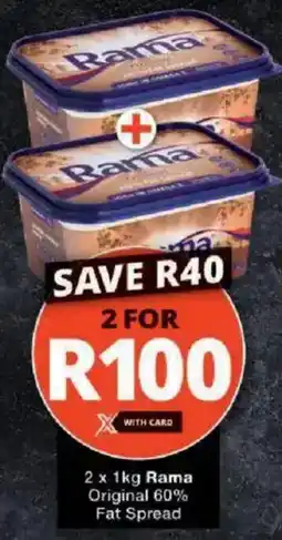 Checkers Rama Original 60% Fat Spread offer