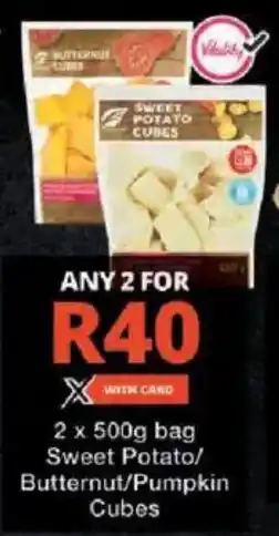 Checkers Sweet Potato/ Butternut/ Pumpkin Cubes offer