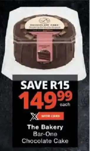 Checkers The Bakery Bar-One Chocolate Cake offer