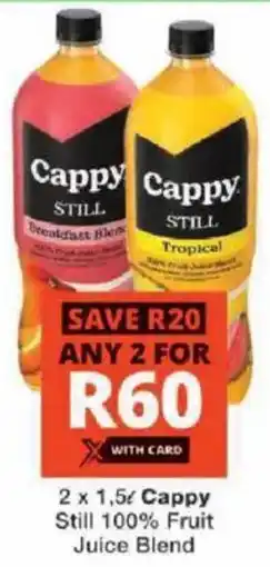 Checkers Cappy Still 100% Fruit Juice Blend offer