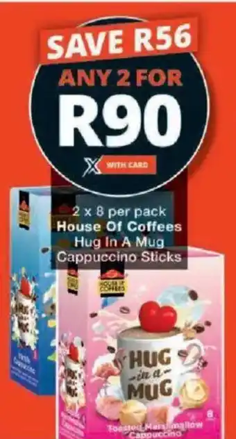 Checkers House Of Coffees Hug In A Mug Cappuccino Sticks offer