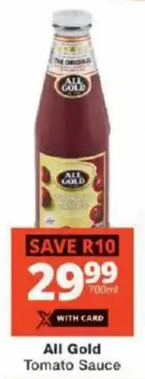 Checkers All Gold Tomato Sauce offer