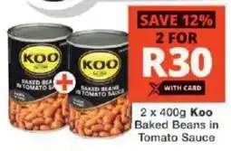 Checkers Koo Baked Beans in Tomato Sauce offer