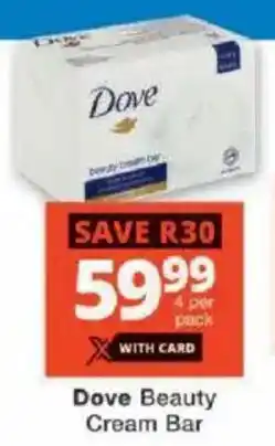 Checkers Dove Beauty Cream Bar offer