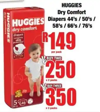 Boxer HUGGIES Dry Comfort Diapers offer