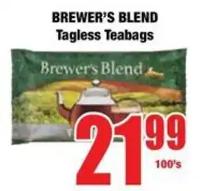 Boxer BREWER'S BLEND Tagless Teabags offer