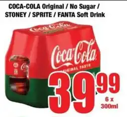 Boxer Coca-cola original/ no sugar/ stoney/ sprite/ fanta soft drink offer