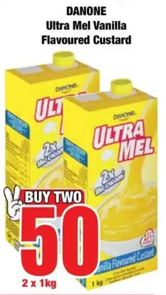 Boxer DANONE Ultra Mel Vanilla Flavoured Custard offer