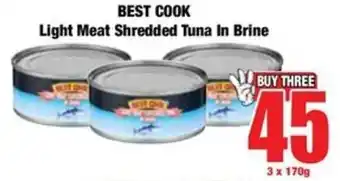 Boxer BEST COOK Light Meat Shredded Tuna In Brine offer