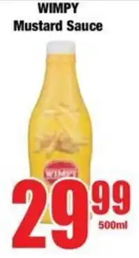 Boxer WIMPY Mustard Sauce offer