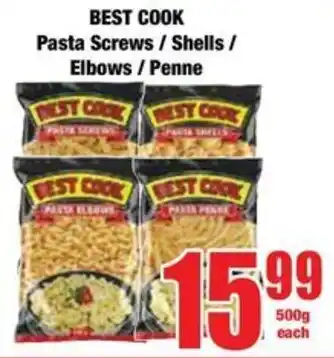 Boxer BEST COOK Pasta Screws/ Shells/ Elbows/ Penne offer
