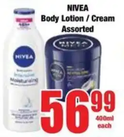 Boxer NIVEA Body Lotion/ Cream Assorted offer
