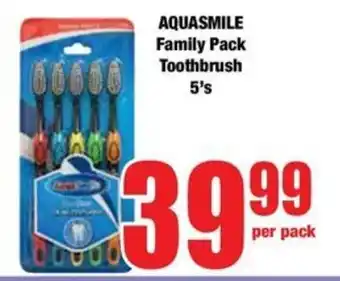 Boxer AQUASMILE Family Pack Toothbrush offer