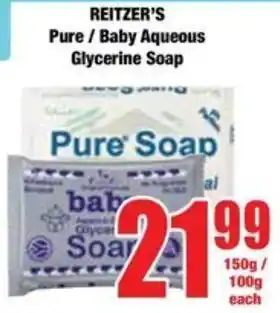Boxer REITZER'S Pure/ Baby Aqueous Glycerine Soap offer