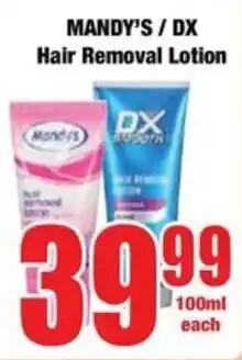 Boxer MANDY'S/ DX Hair Removal Lotion offer