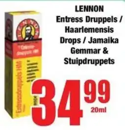 Boxer LENNON Entress Druppels/ Haarlemensis Drops/ Jamaika Gemmar & Stuipdruppets offer