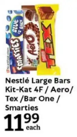 Oxford Freshmarket Nestlé Large Bars Kit-Kat 4F/ Aero/ Tex/ Bar One/ Smarties offer