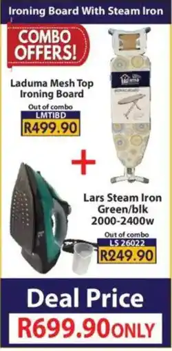 Laduma Hardware catalogue Ironing Board With Steam Iron offer