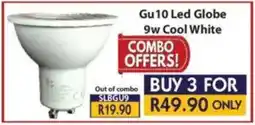 Laduma Hardware catalogue Gu 10 Led Globe 9w Cool White offer