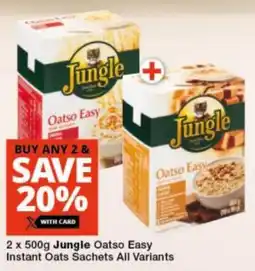 Checkers Jungle Oatso Easy Instant Oats Sachets All Variants offer
