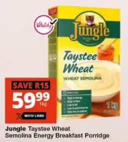 Checkers Jungle Taystee Wheat Semolina Energy Breakfast Porridge offer