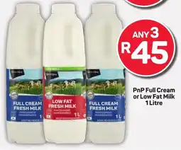 Pick n Pay Hypermarket PnP Full Cream or Low Fat Milk offer
