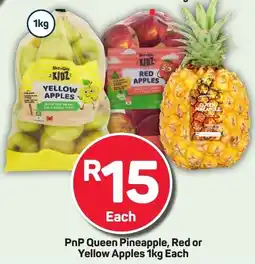 Pick n Pay Hypermarket PnP Queen Pineapple, Red or Yellow Apples offer